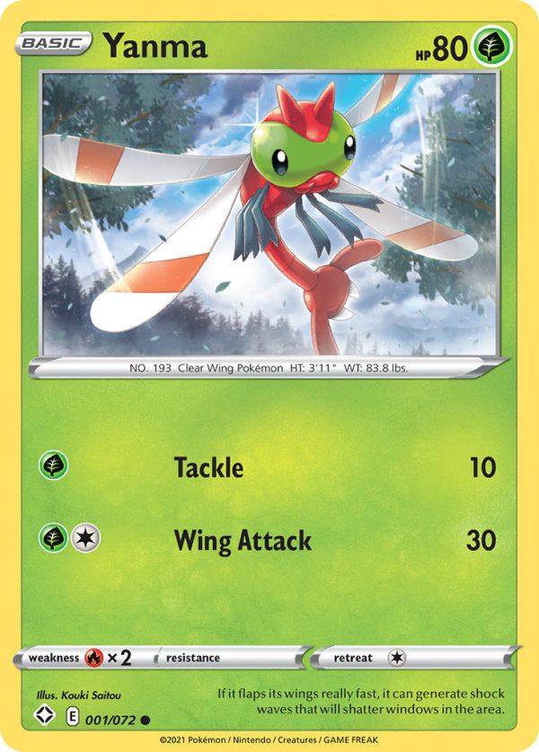 Yanma 001/072 - Wert, Bild & Seltenheit | Pokemonkarte.de