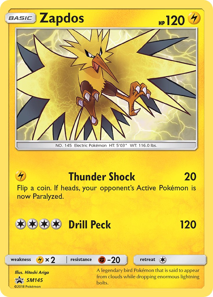 Zapdos - SM145 - Sun & Moon Promos