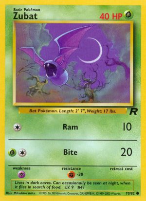 Zubat Team Rocket unlimited|Zubat Team Rocket first edition
