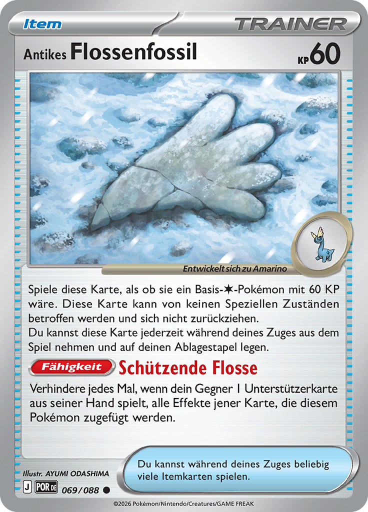 Antikes Flossenfossil